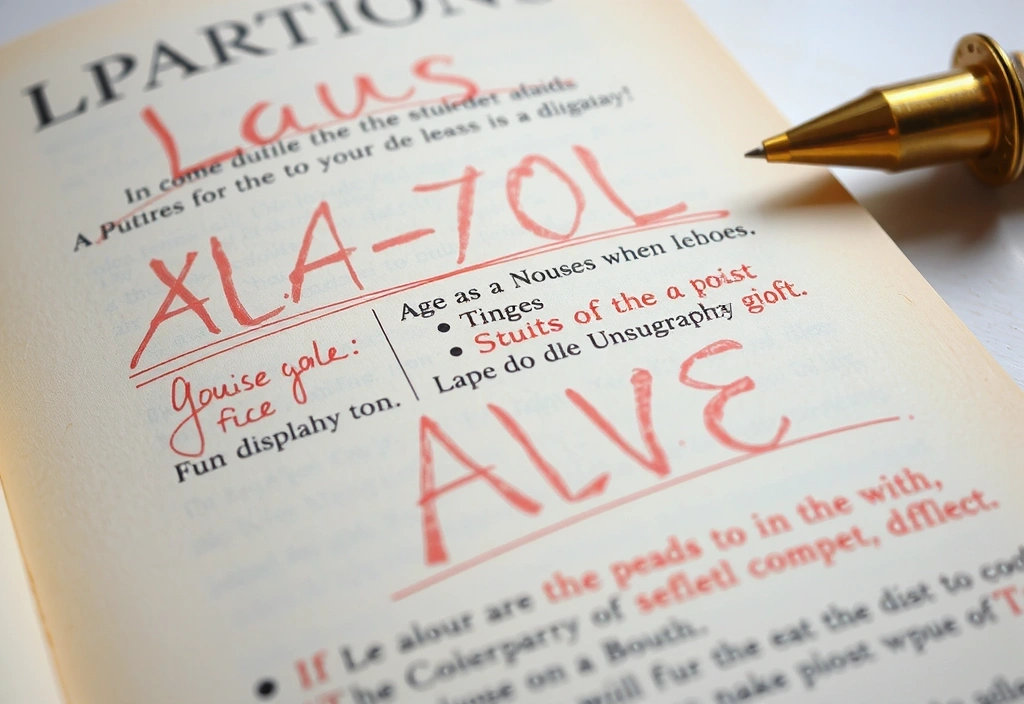 Épreuve d'imprimeur: annotations typographiques